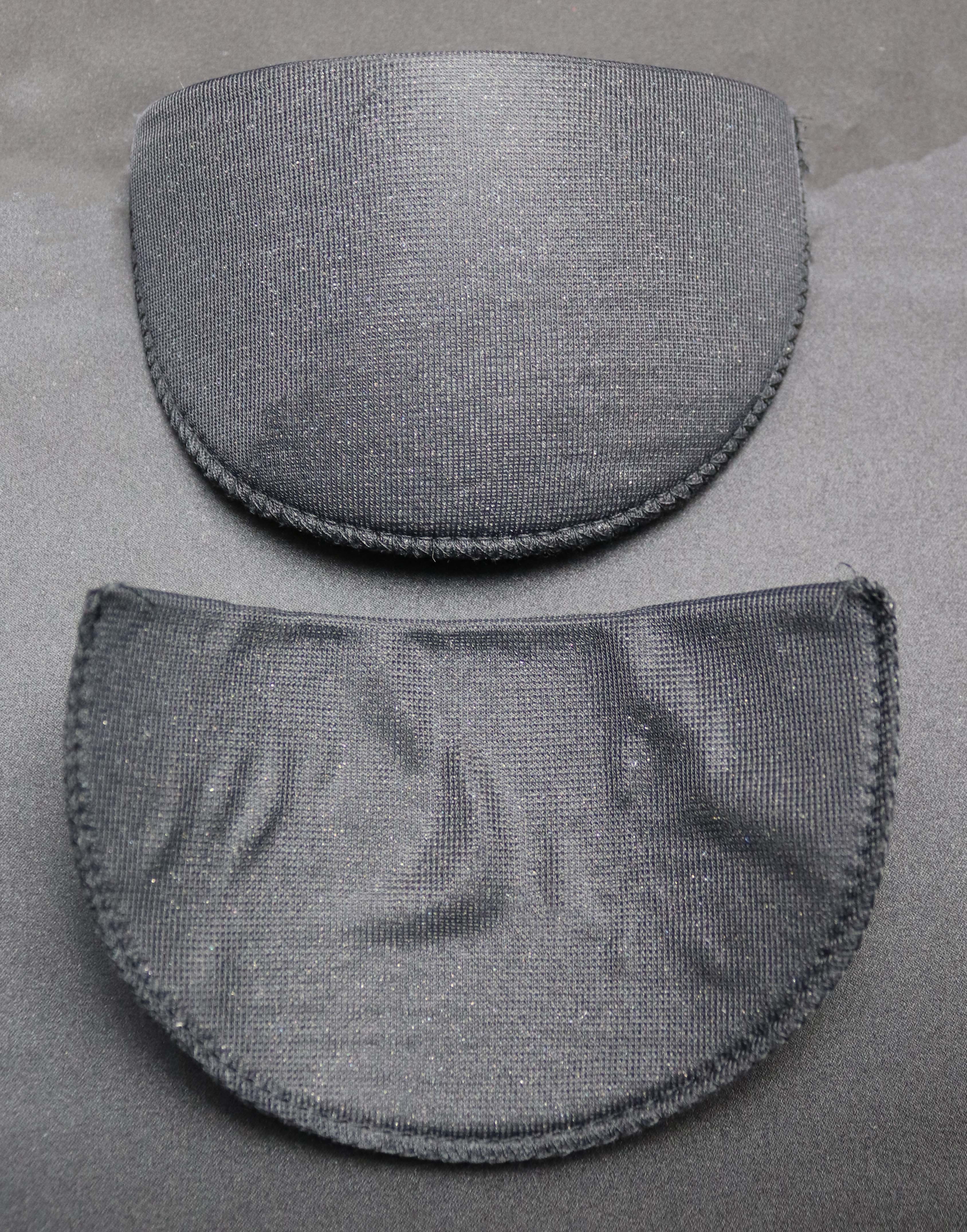 NYLON COVERED FOAM SHOULDER PADS - SMALL - BLACK